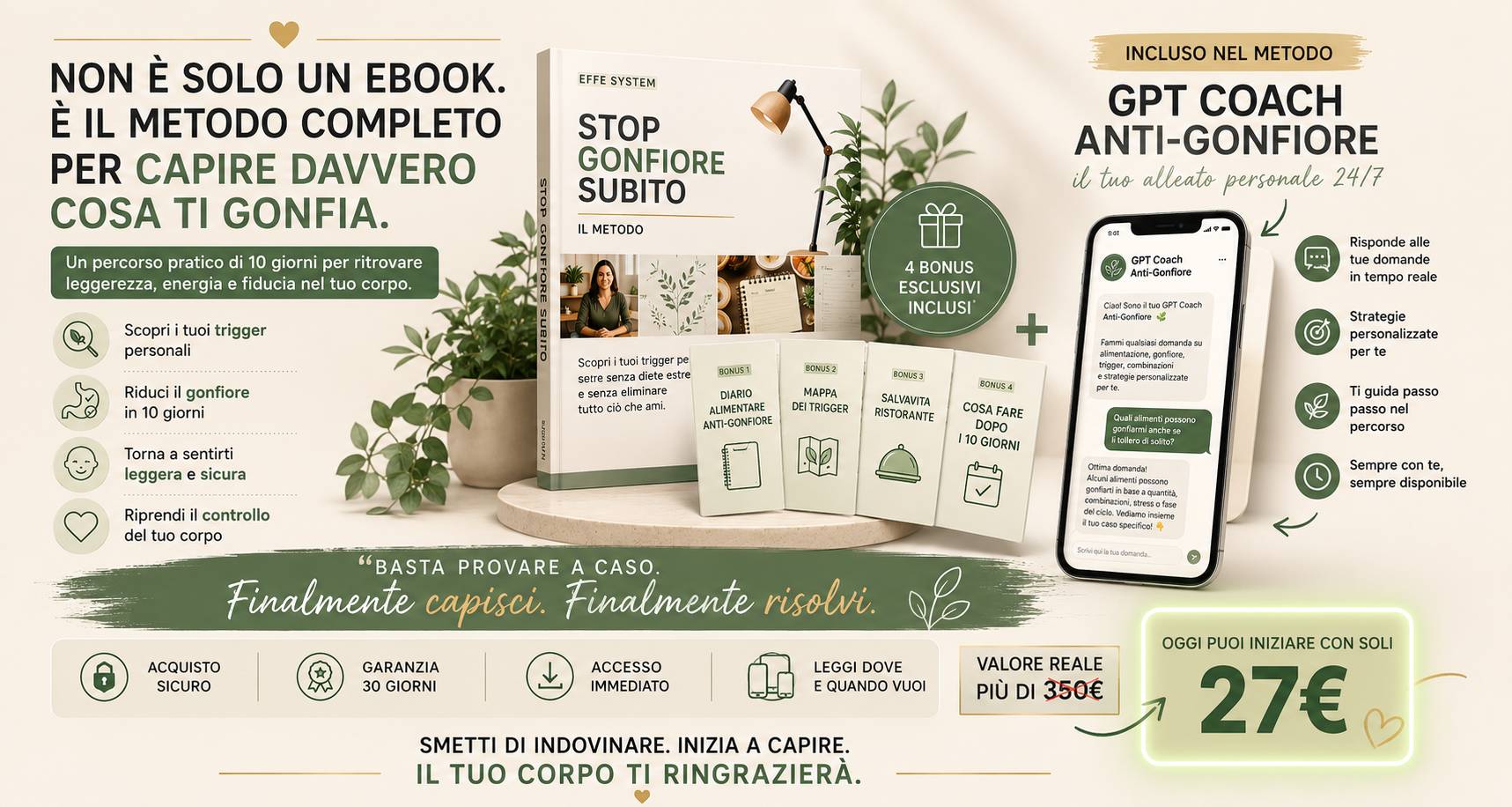 Stop Gonfiore Subito: scopri cosa ti gonfia in 10 giorni