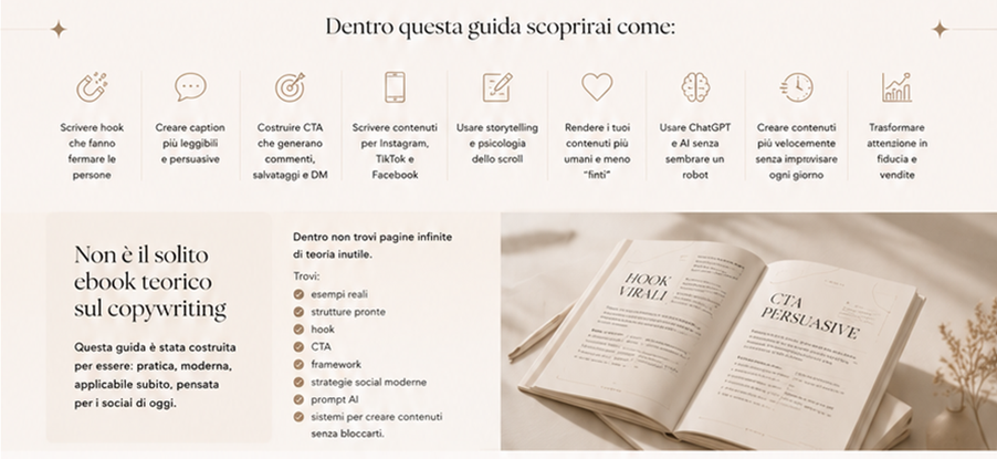 SCRIVI. COLPISCI. VENDI.  La guida moderna al copywriting social per creare post, reel e caption che aumentano engagement, fiducia e vendite senza sembrare una pubblicità.
