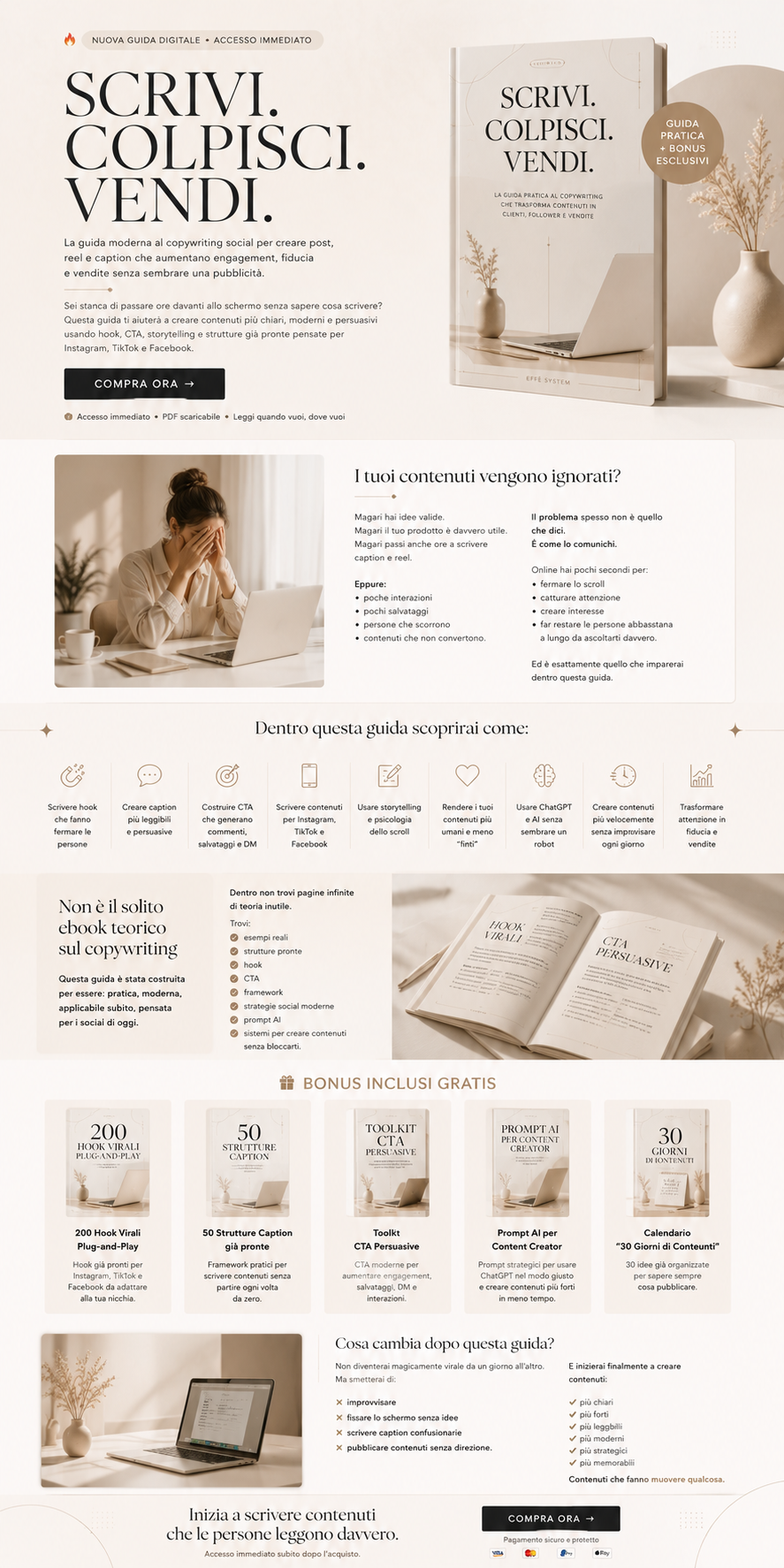SCRIVI. COLPISCI. VENDI.  La guida moderna al copywriting social per creare post, reel e caption che aumentano engagement, fiducia e vendite senza sembrare una pubblicità.